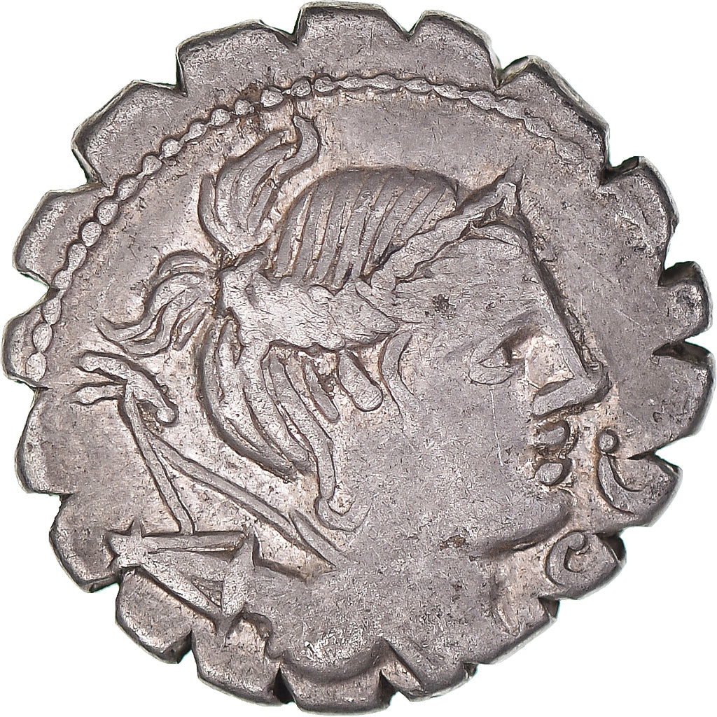 Pièce de monnaie,
Ti. Claude Ti. f. Ap. n. Néron,
Denier Serratus