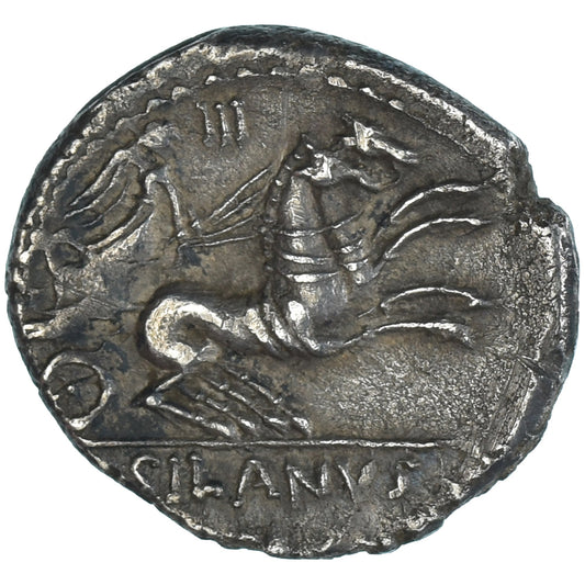 Pièce de monnaie, 
  
  D. Iunius Silanus, 
  
  Denier