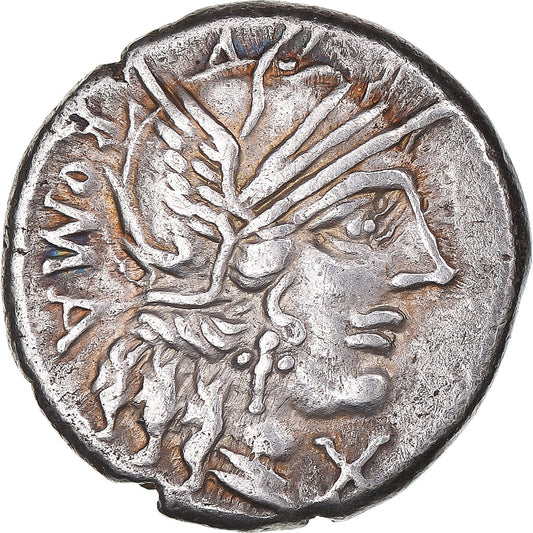 Pièce de monnaie, 
  
  M. Fannius C.f., 
  
  Denier