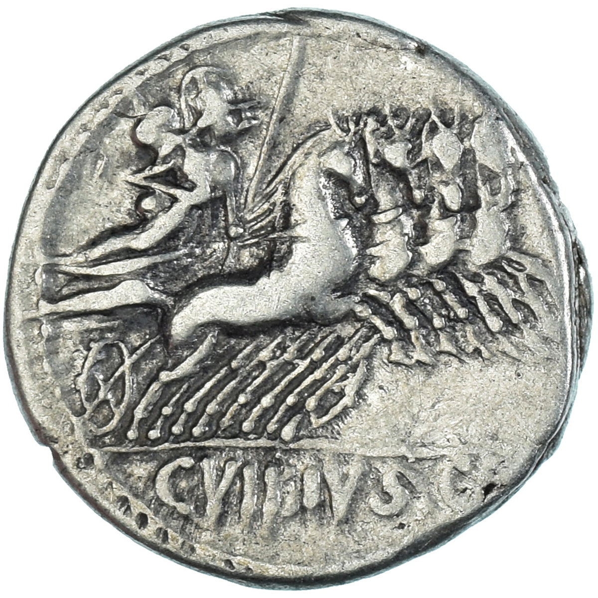 Pièce de monnaie, 
  
  C. Vibius C.f. Pansa., 
  
  Denier