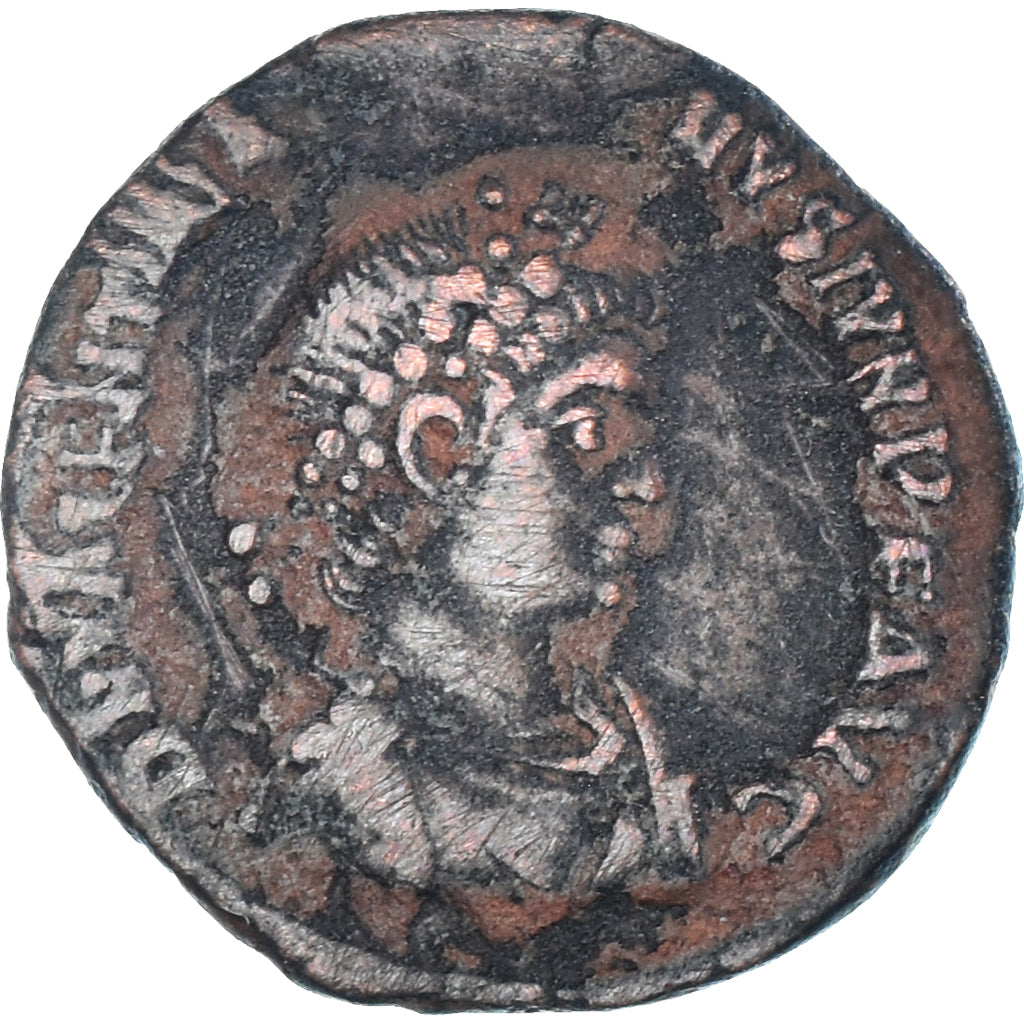 Pièce de monnaie, 
  
  Valentinien II, 
  
  Follis