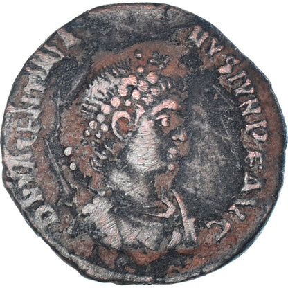 Pièce de monnaie, 
  
  Valentinien II, 
  
  Follis