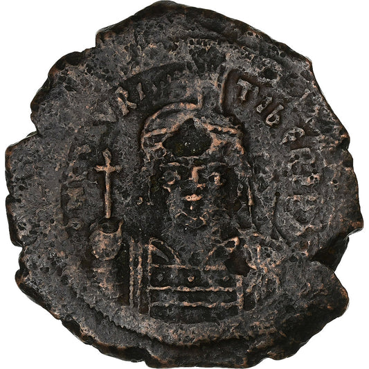 Maurice Tibère, 
  
  Follis, 
  
  588-589