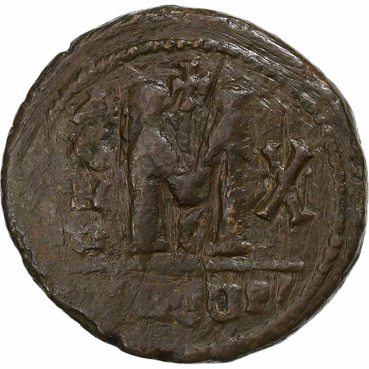 Maurice Tibère, 
  
  Follis, 
  
  591-592