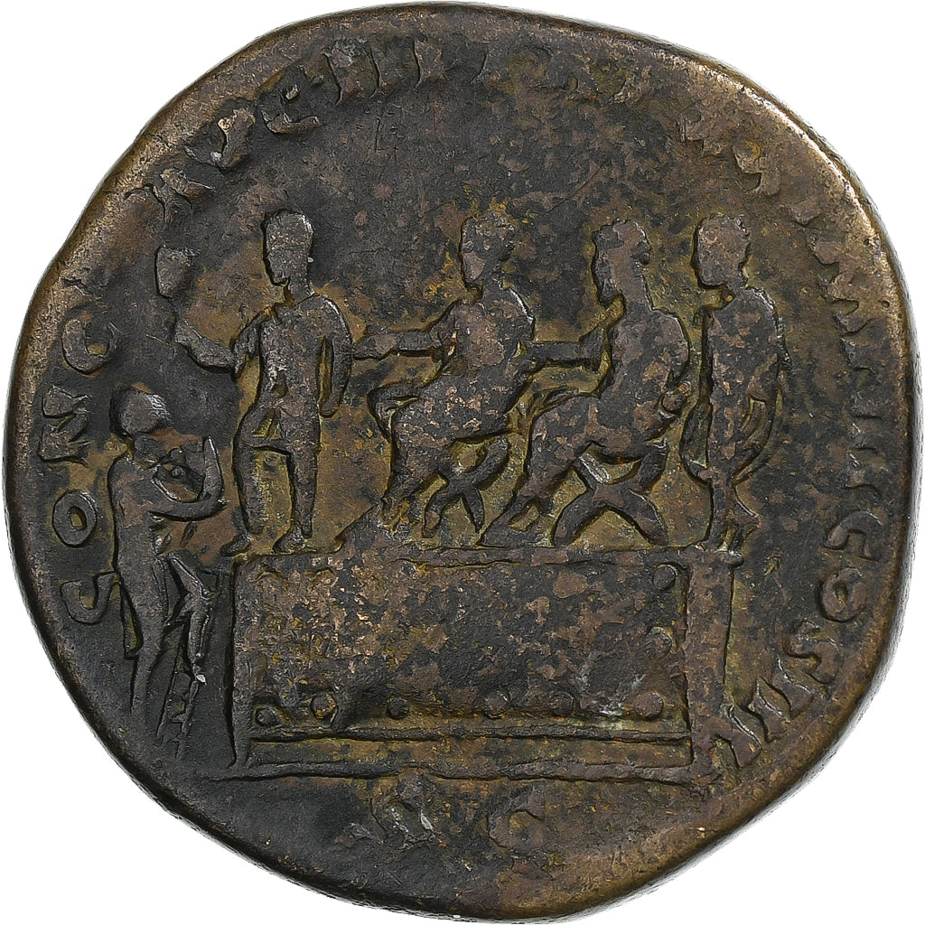 Marc Aurèle, 
  
  Sesterce, 
  
  165-166