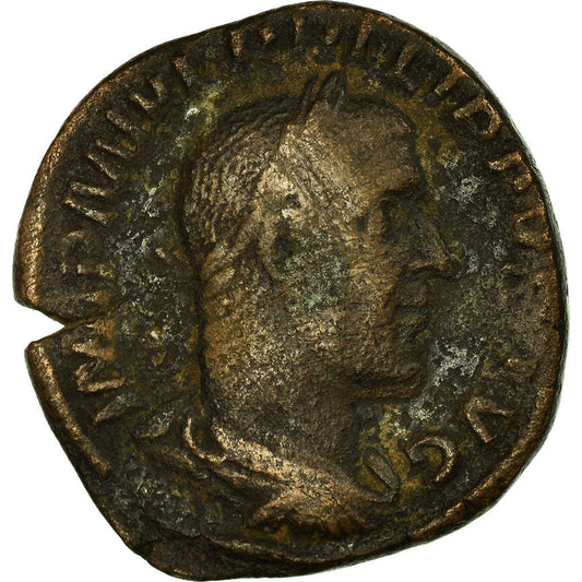 Pièce de monnaie, 
  
  Philippe Ier, 
  
  Sesterce