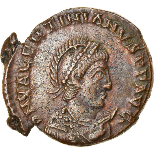 Pièce de monnaie, 
  
  Valentinien II, 
  
  Pécunia Maiorina